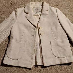 Cream Banana Republic Tweed Cropped Jacket